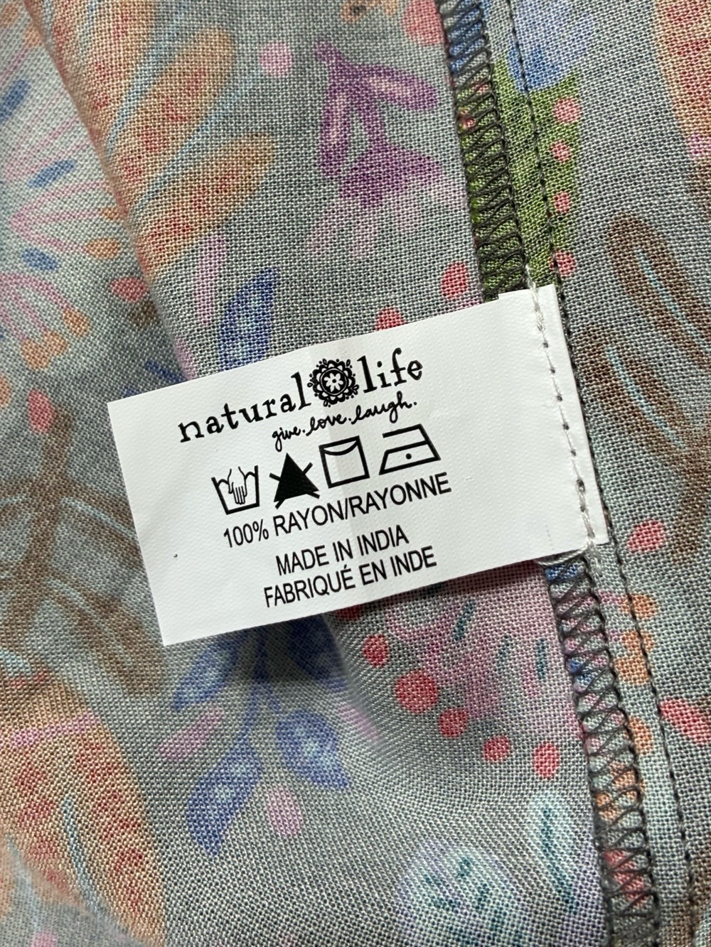 NATURAL LIFE Bright Floral Colorblock Sleeveless Dress - Blue & Pink & Turquoise - Picture 12 of 12